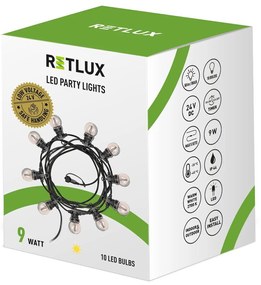 Retlux RGL 115 Łańcuch imprezowy z żarówkami, 10x LED żółty, 5+3 m