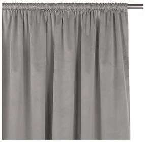 Szara aksamitna zasłona częściowo zaciemniająca (dimout) 530x225 cm Velto – Filumi