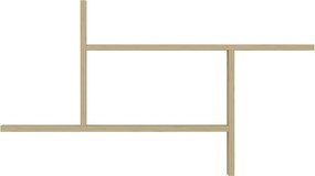 Półka ścienna RYAN -Brązowy, 99x55x14