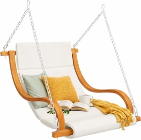 Śmietankowa huśtawka ogrodowa fotel F6-S50