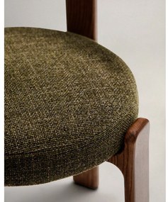 Krzesło z litego drewna jesionowego w kolorze khaki i brązowym Granite – Kave Home