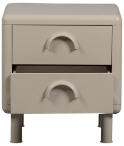 Beżowa metalowa szafka nocna Rune – WOOOD