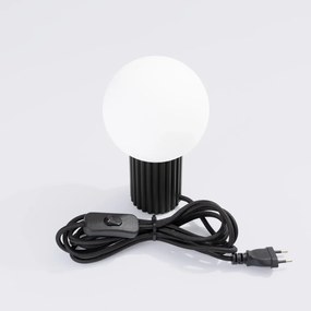 Lampa biurkowa HALO czarna ryflowana SOLLUX  LIGHTING