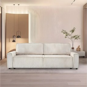 Sztruksowa rozkladana sofa "Montaigne" - 3 miejsca - Bez
