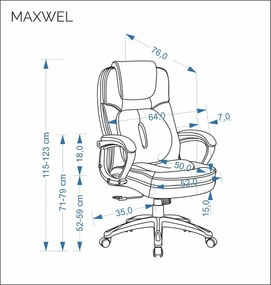 Czarny fotel do pracy biurowej Maxwel Halmar
