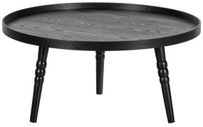 Czarny stolik WOOOD Ponto, ø 75 cm