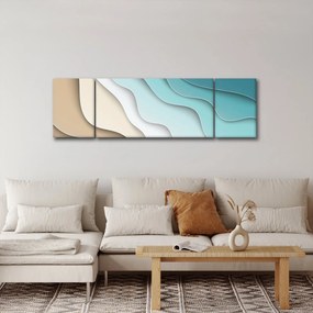 Abstrakcyjny obraz wybrzeża morskiego (170x50 cm)