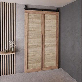 Drzwi Przesuwne QUDIO M1 Dąb Craft Złoty + Dąb Sonoma 100