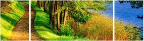 Obraz szlaku wzdłuż wody (170x50 cm)