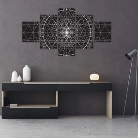 Obraz - Abstrakcja zegara (125x70 cm)