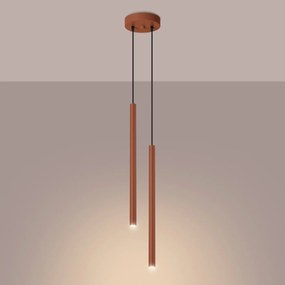 Lampa wisząca PASTELO 2 ochra czerwona SOLLUX  LIGHTING