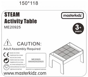 Masterkidz drewniany stół edukacyjny + akcesoria stem wall