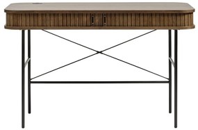 Biurko w dekorze dębu 60x120 cm Nola – Unique Furniture