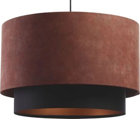 Lampa wisząca DOUBLE ZAMSZ 60 bordowa/czarna
