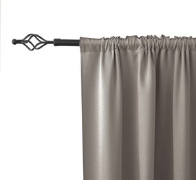 Zasłona OXFORD 140x270 cm, szarobrązowa Zawieszanie: Taśma z wiązaniami