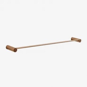 Toaleta Ścienna Z Drążkiem ↔︎60 Cm Do Łazienki Ze Stali Nierdzewnej Devon Różowe Złoto Szczotkowane - Sklum