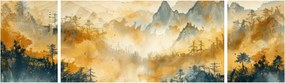 Obraz - Góry, akwarela (170x50 cm)