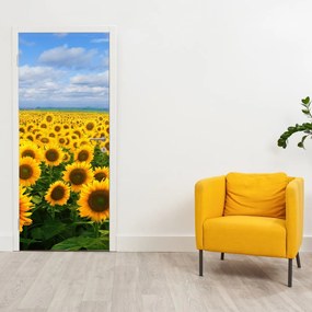 Fototapeta na drzwi - Pole słoneczników (95x205cm)