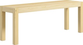 HOMCOM Drewniana ławka kuchenna 3-osobowa z drewna sosnowego 120x33x45 cm naturalny kolor | Aosom PL
