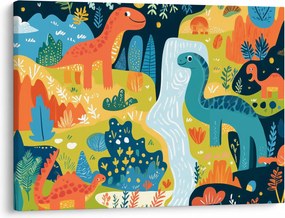 Obraz - Wesołe dinozaury (70x50 cm)
