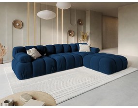 Niebieska aksamitna sofa 282 cm Bellis – Micadoni Home