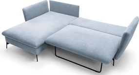 Szaroniebieski narożnik z funkcją spania N7-F07