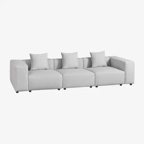 Modułowa Sofa 3-częściowa (↔︎375 Cm) Z Wysokim Podłokietnikiem Bruna Tkaniny Gris Glacial - Sklum