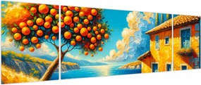 Obraz - Dom z pomarańczami II. (170x50 cm)