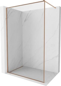 Mexen Kioto-XF ścianka prysznicowa Walk-in z ramką 60 x 202 cm, transparent 10 mm, miedź szczotkowana - 800-060-104-65-00-X