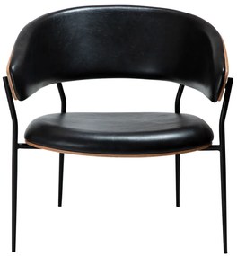 Czarny fotel z imitacji skóry Crib – DAN-FORM Denmark