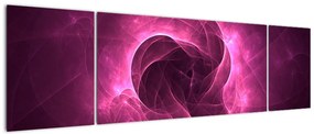 Obraz nowoczesnej różowej abstrakcji (170x50 cm)