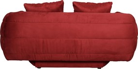 Welurowa sofa z dekoracyjnymi poduszkami Nua N90