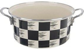 Orion Emaliowany rondel Szachownica Lem, 3 l,średnica 22 cm, śred. 22 cm