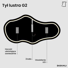 Nietypowe lustro łazienkowe z oświetleniem LED G2