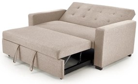 Sofa rozkładana z funkcją spania PAULINIO beżowa HALMAR