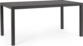 Stół ogrodowy z proszkowo malowanego aluminium w kolorze antracytowym - HILDE