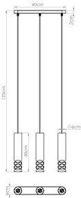 Lampa wisząca LIRO 3L biała  SOLLUX  LIGHTING