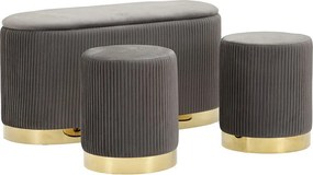 Ławka z Miejscem do Przechowywania VKH875, Szary, 80x37x42 cm, Kendra Home