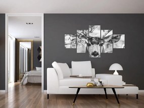 Obraz - Jeleń zimą (125x70 cm)