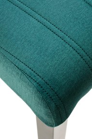 Krzesło drewniane tapicerowane DIEGO 2 czarny velvet pikowany Pasy - MONOLITH 37 (ciemny zielony)