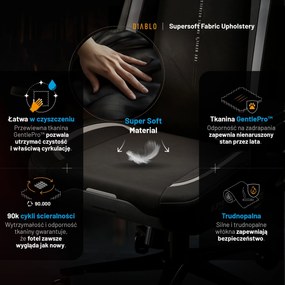 Fotel gamingowy Diablo X.Eye Prime, Normal Size, Burned Black