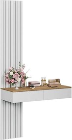 Stół do toalety biały/dąb 100x40x205 melina