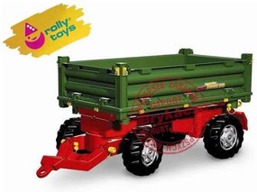 Rolly toys rollytrailer przyczepa rolly multi dwuosiowa zielona