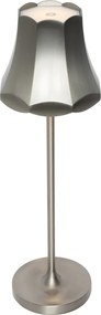Lampa stołowa retro, stalowo-szara, ładowalna, IP44 - Granny