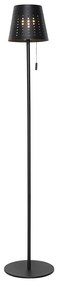Lampa podłogowa zewnętrzna czarna z LED 3-stopniowy ściemniacz na solar - Ferre