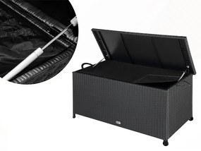 Casaria Polirattanowy pojemnik na schowek RICCO, 122x56x61cm, czarna