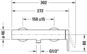 Duravit C.1 Einhebel-Brausemischer Aufputz