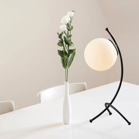 Czarno-biała lampa stołowa ze szklanym kloszem (wysokość 43 cm) Yay – Opviq lights