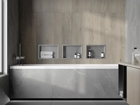 Mexen X-Wall-R półka wnękowa z kołnierzem 30 x 20 cm, inox - 1910302010