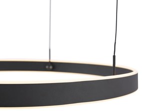Designerska lampa wisząca czarna z 3-stopniową regulacją ściemniania - Titmus Nowoczesny Oswietlenie wewnetrzne